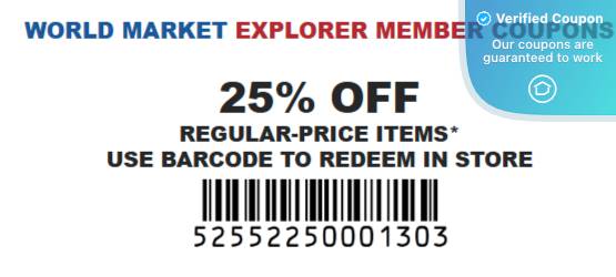 30% Off World Market Coupons &amp; Promo Codes - March 2025