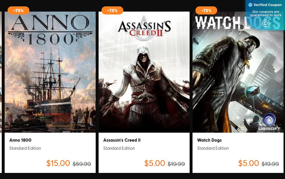 Ubisoft Coupons & Promo Codes for March 2025: 20% Off