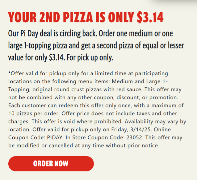 CiCi's Pizza Coupons &amp; Promo Codes - April 2025