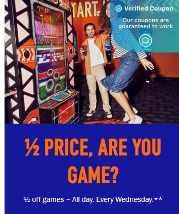 50% Off Dave and Busters Coupons &amp; Coupon Codes - March 2025
