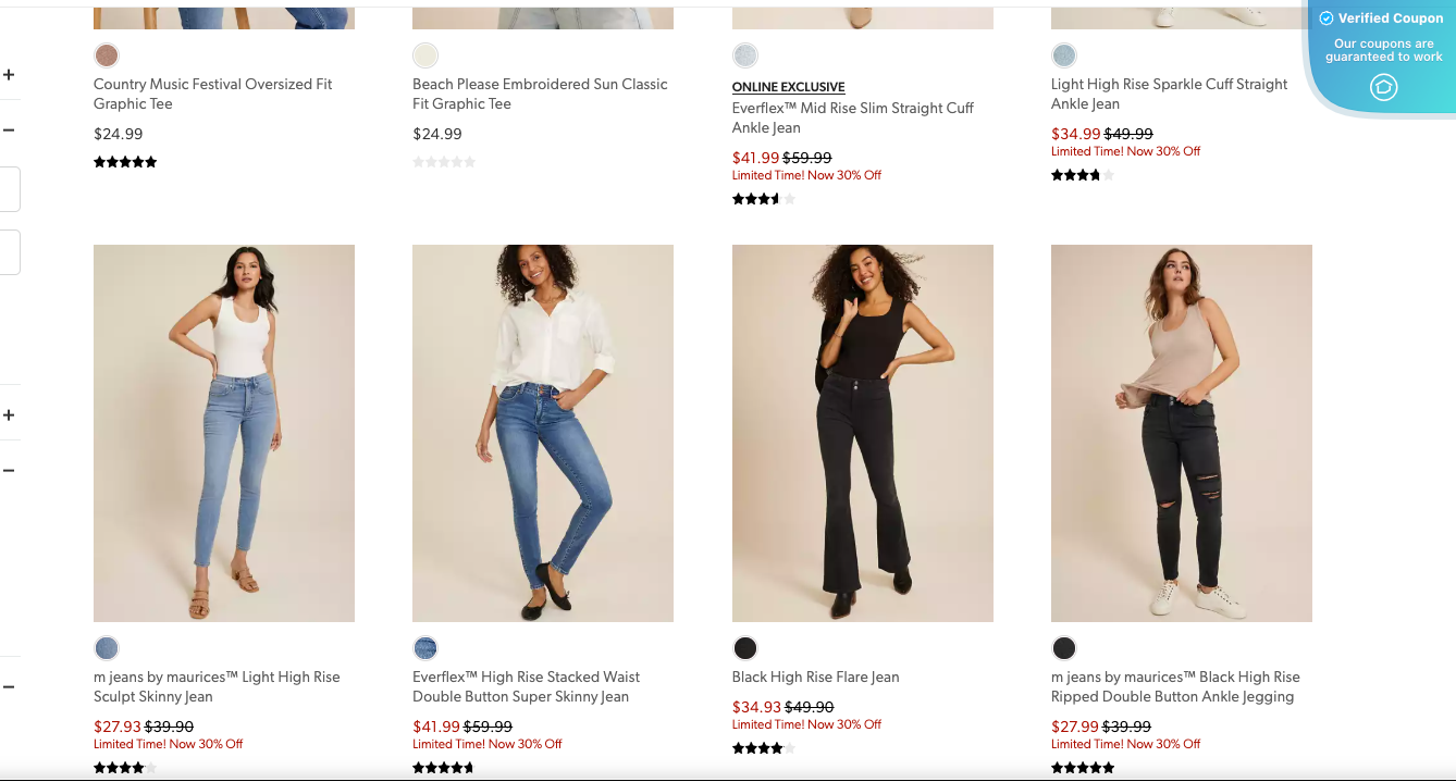 30% Off Maurices Coupons &amp; Promo Codes + 1% Cash Back