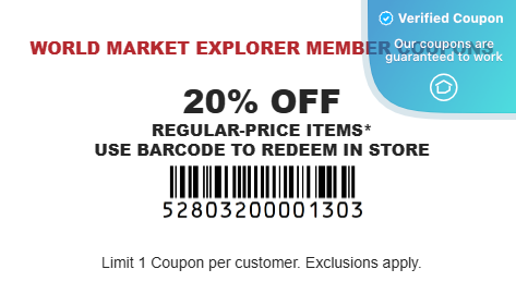 30% Off World Market Coupons &amp; Promo Codes - March 2025