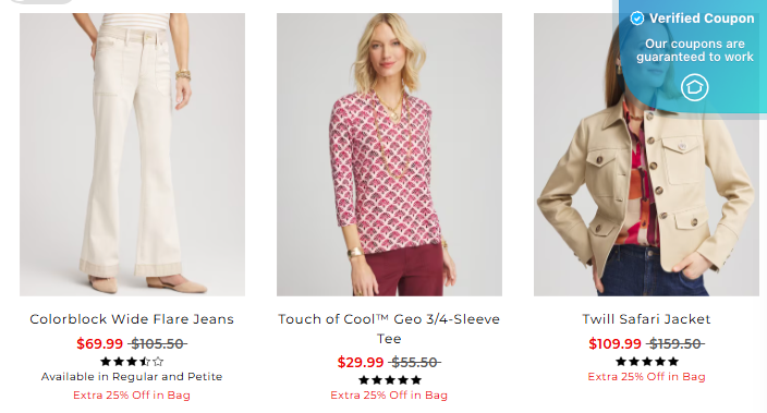 25% Off Chico's Coupons &amp; Promo Codes - April 2025
