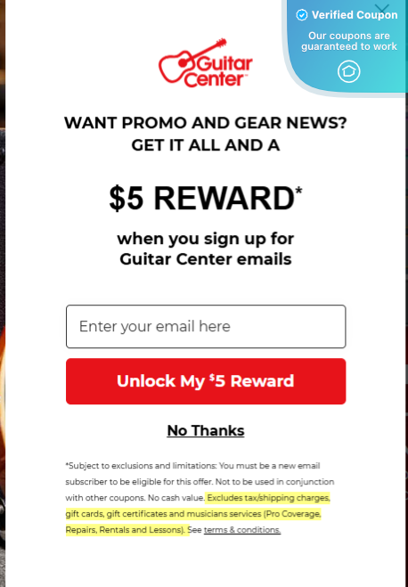 10% Off Guitar Center Coupons &amp; Promo Codes - April 2025