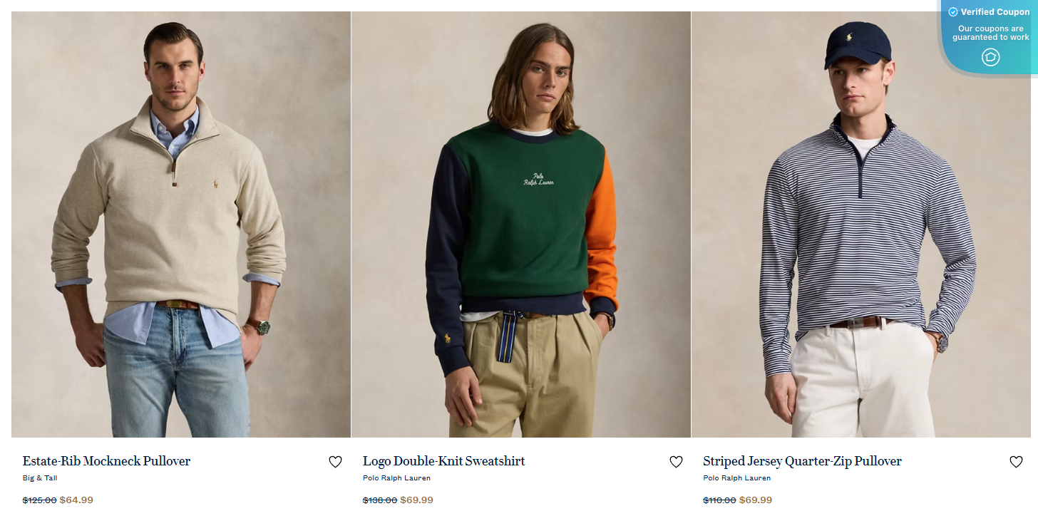 55% Off Ralph Lauren Coupons & Promo Codes - April 2025
