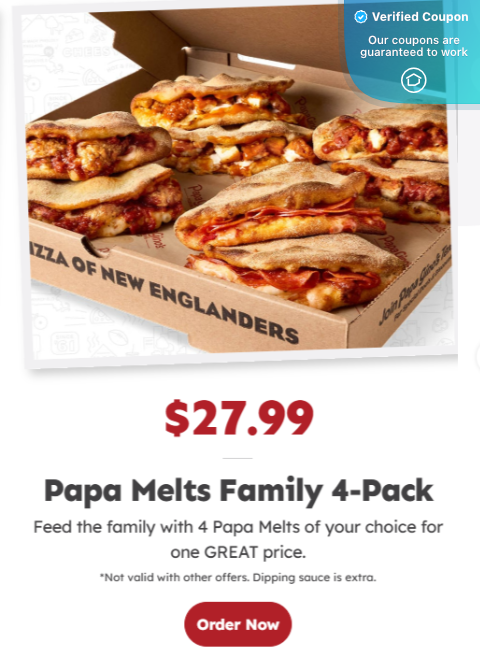 30% Off Papa Gino's Coupons &amp; Promo Codes - April 2025