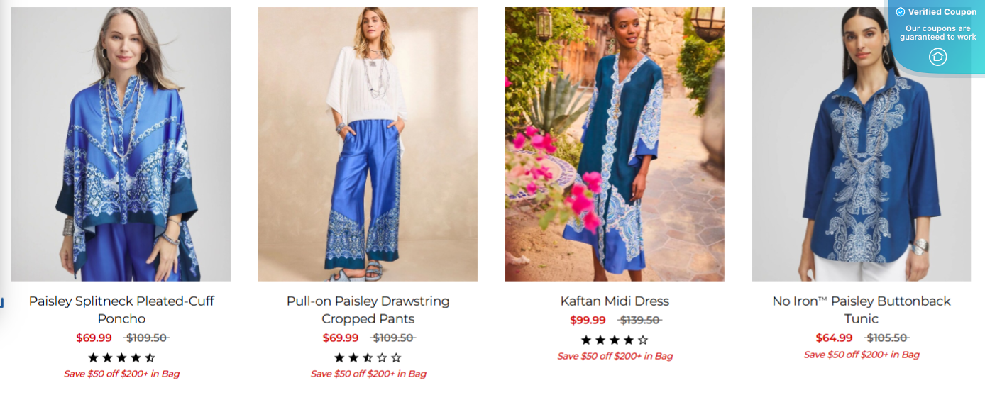 40% Off Chico's Coupons &amp; Discounts + 1% Cash Back - April