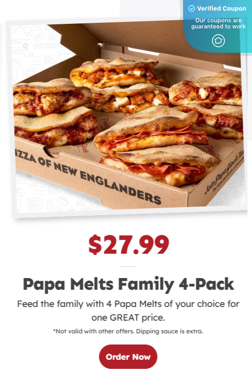30% Off Papa Gino's Coupons &amp; Promo Codes - April 2025