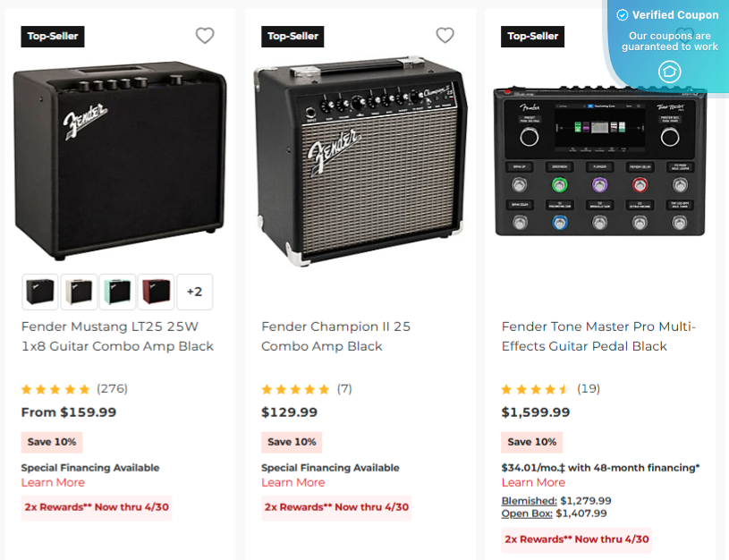 10% Off Guitar Center Coupons &amp; Promo Codes - April 2025
