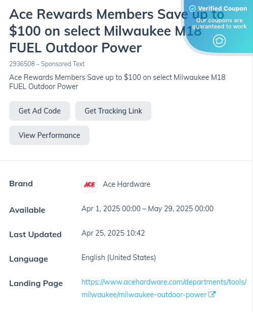 20% Off Ace Hardware Coupons & Promo Codes - May 2025
