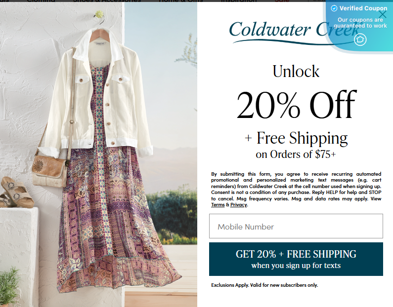 20 Off Coldwater Creek Coupons & Promo Codes May 2025