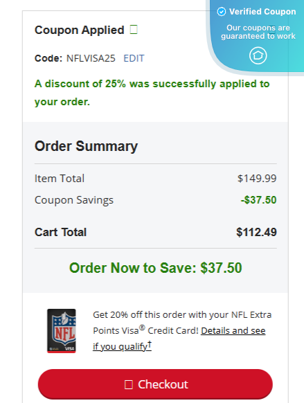 20% Off + NFL Shop Coupons & Promo Codes – June 2025