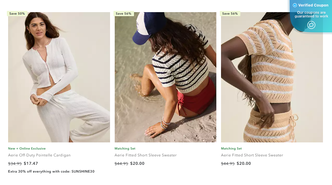 Aerie Coupons: Up to 10% off (No Codes Needed in June 2025)