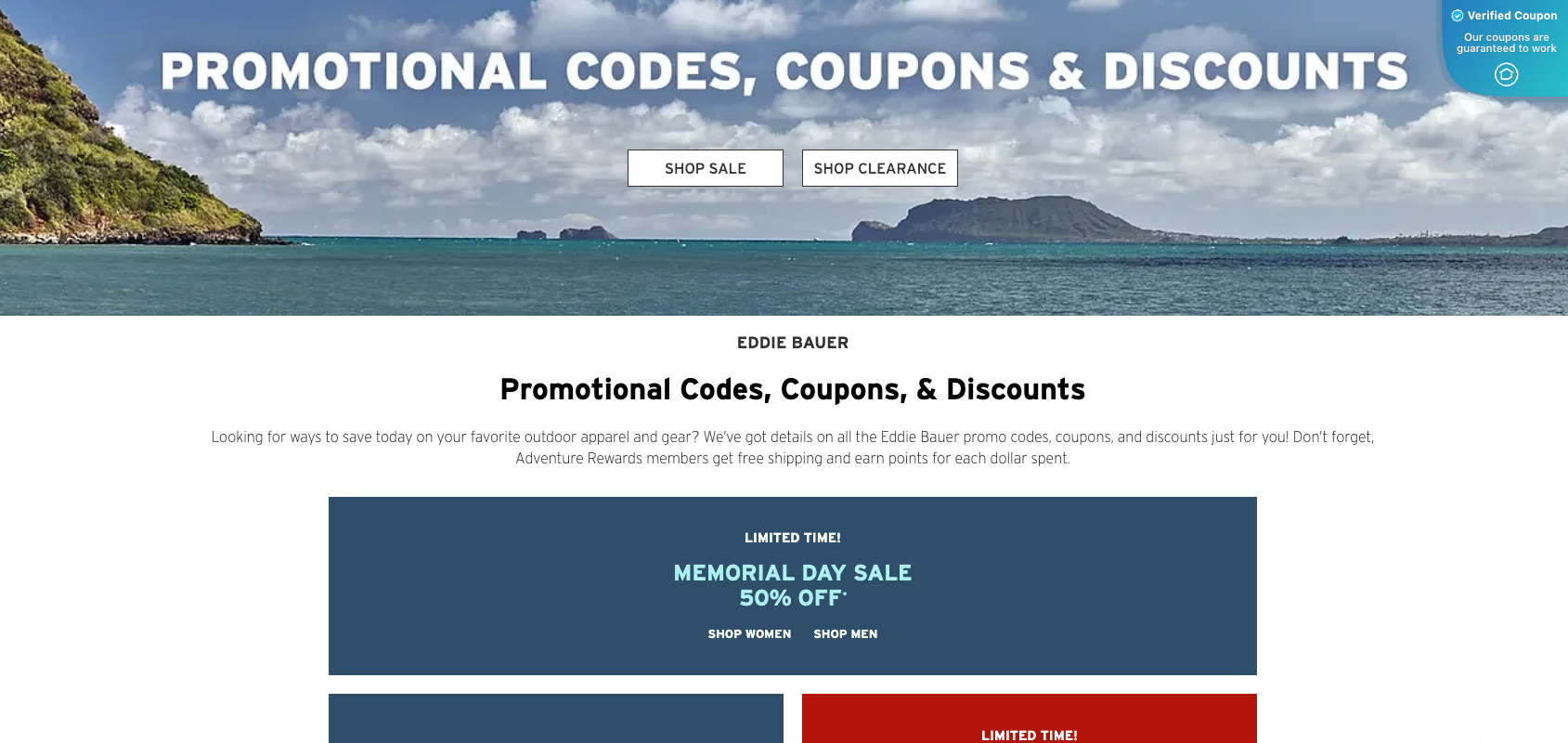 Eddie Bauer Verified Promo Codes – Save up to 15% Off