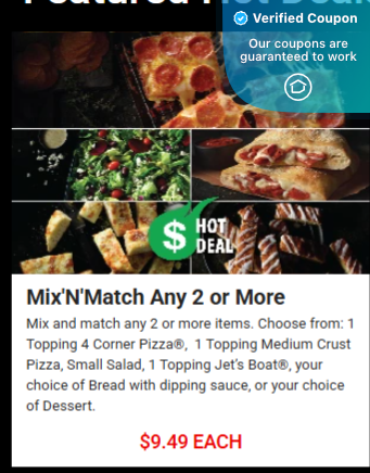 Jet's Pizza Coupons &amp; Promo Codes for June 2025