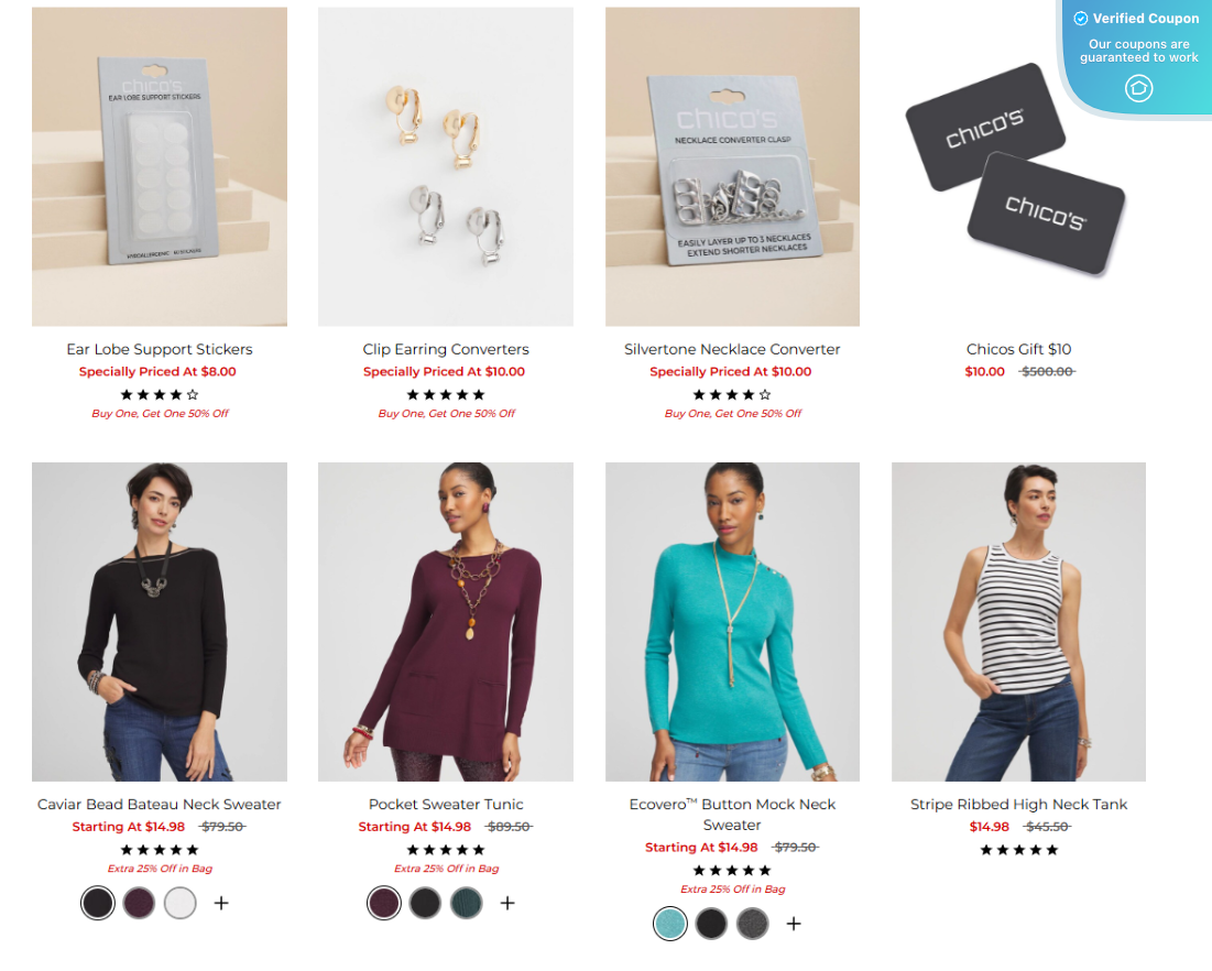 Chico's Coupons - Up to $50 Off (No Codes Needed)