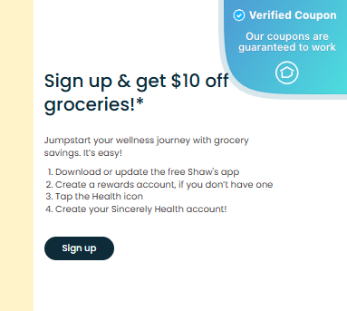 Shaw's - Verified Coupons + 1 Promo Code for June 2025