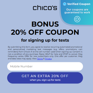 40% Off Chico's Coupons &amp; Promo Codes - June 2025