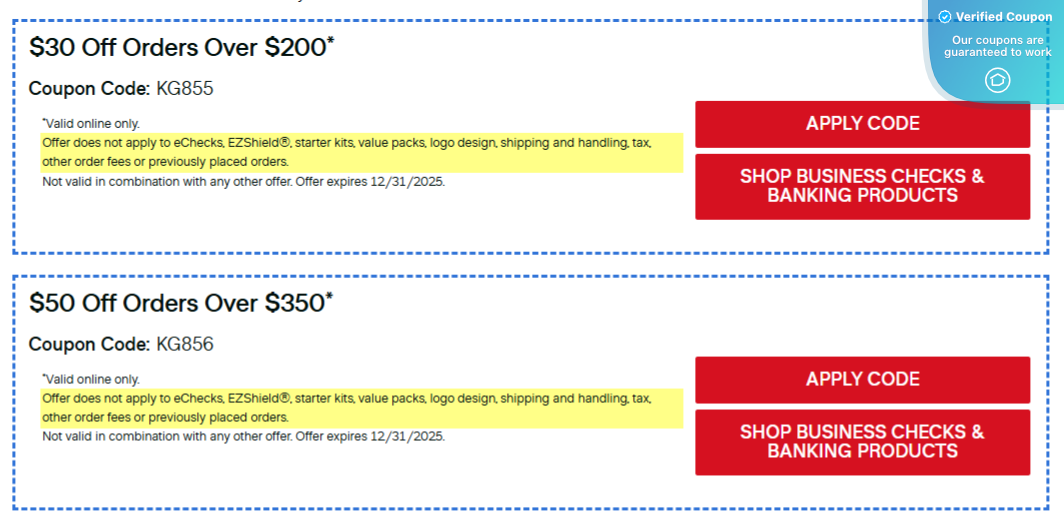 50 Off Deluxe Checks Coupons & Discount Codes June 2025