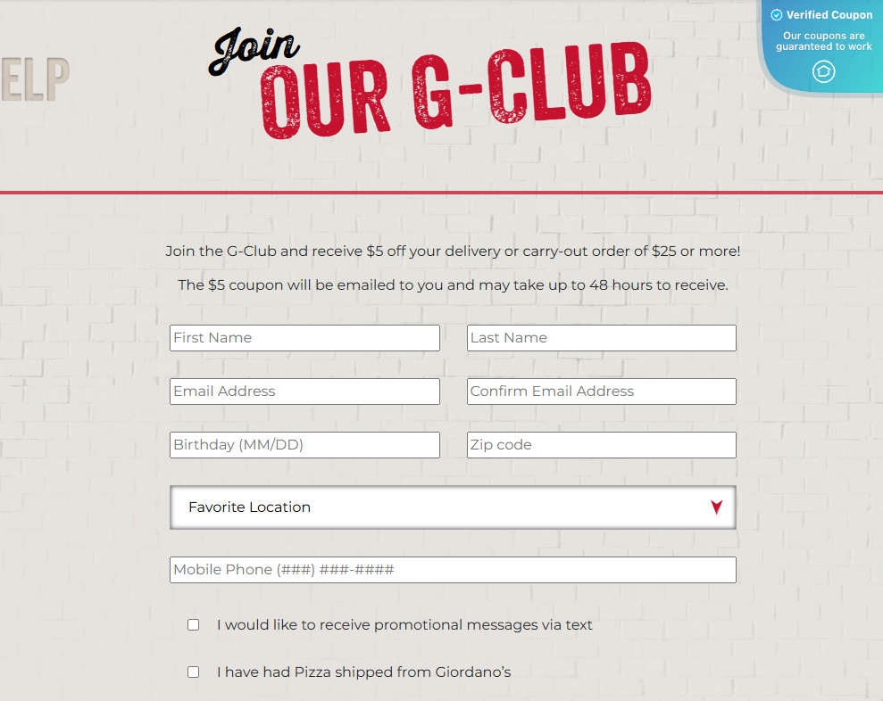 Save up to 10% with Giordano's Promo Codes in June 2025