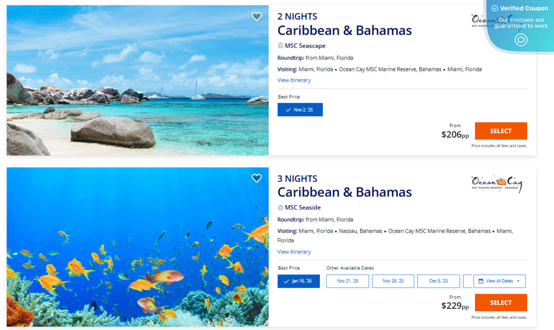 MSC Cruises - Coupons & Promo Code for June 2025