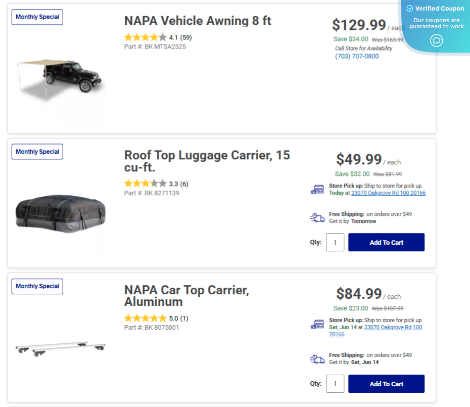 20% Off + NAPA Auto Parts Coupons &amp; Promo Codes – June