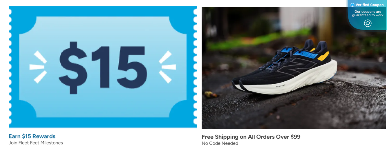 Fleet Feet Coupons - Up to $15 Off (No Codes Needed)