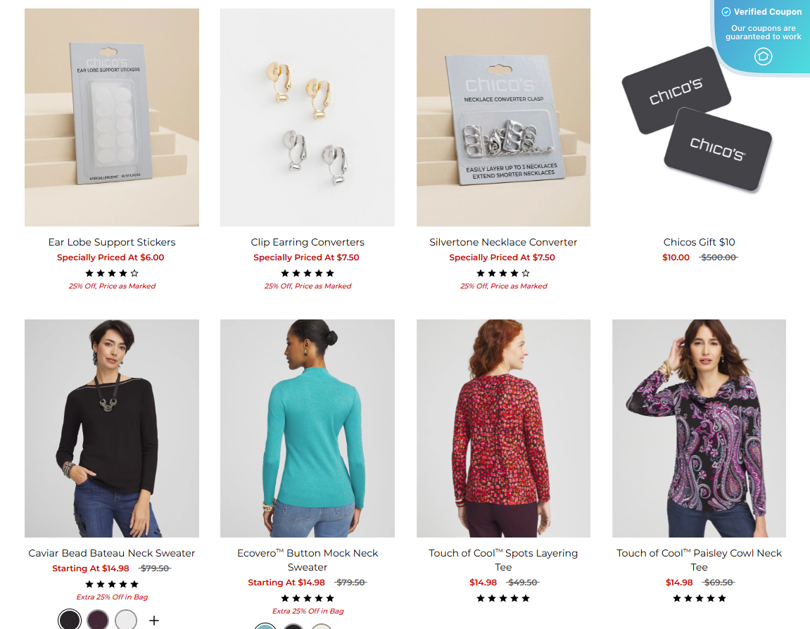 Chico's Coupons - Up to 25% Off (No Codes Needed)