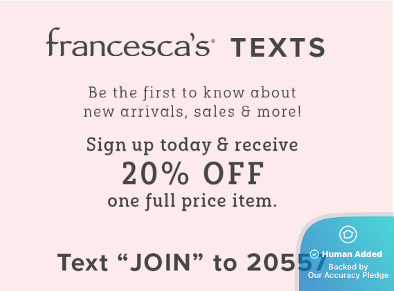 francesca's - Coupons &amp; Promo Code for July 2025
