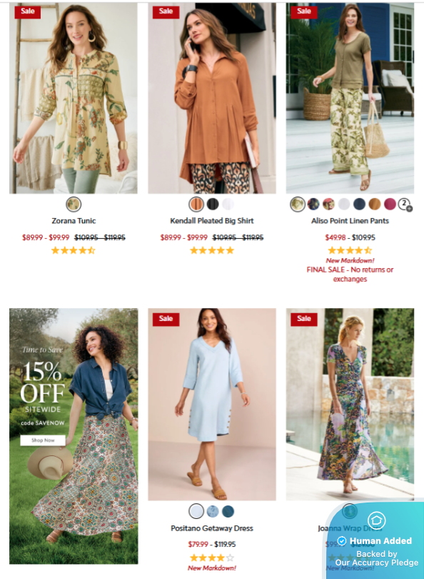 20 Off + Soft Surroundings Coupons & Promo Codes