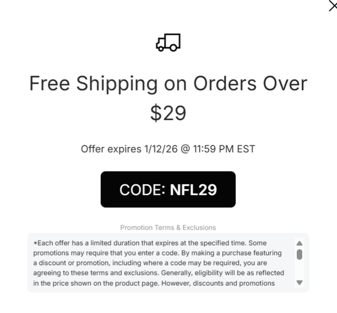 20% Off + NFL Shop Coupons & Promo Codes – January 2026