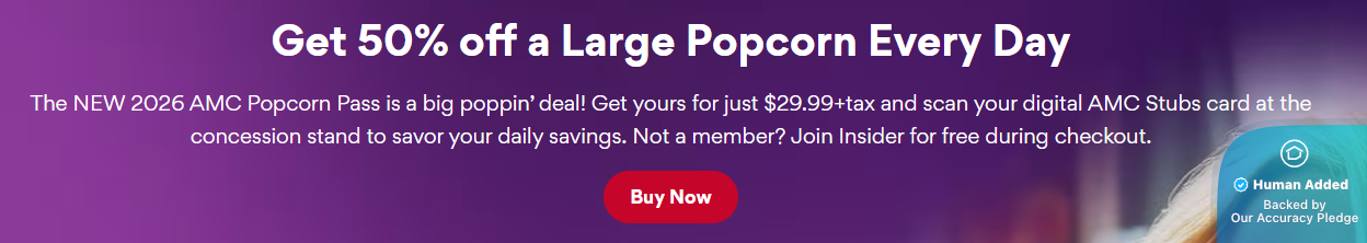 AMC - Verified Coupons + 1 Promo Code for January 2026