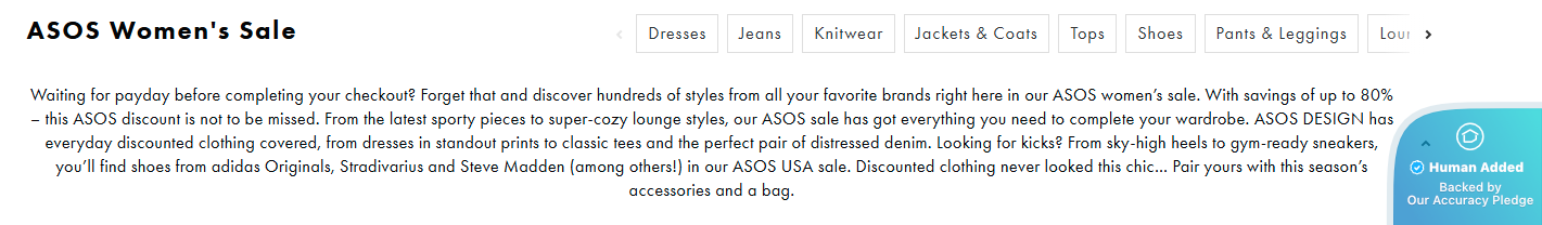 Screenshot for ASOS offer \#12382515