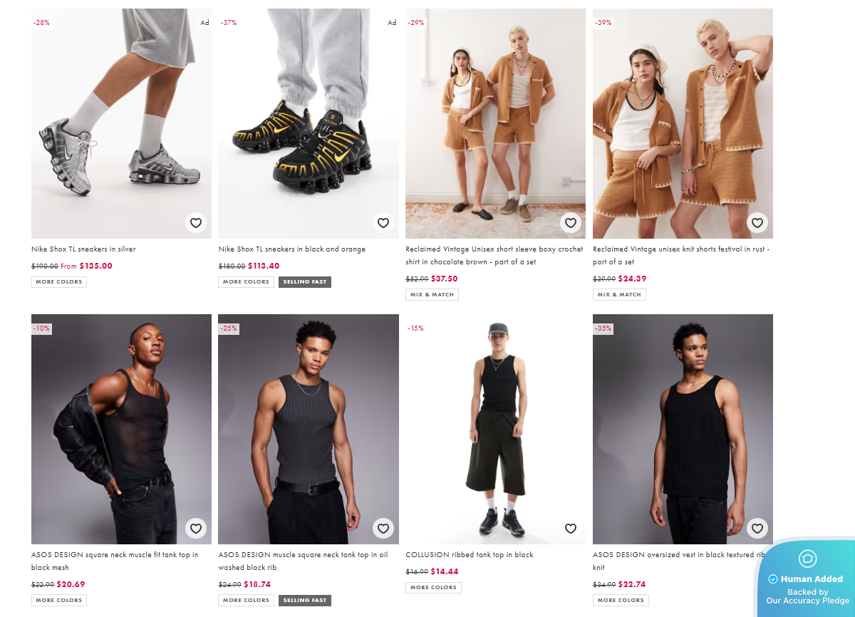 Screenshot for ASOS offer \#12629059