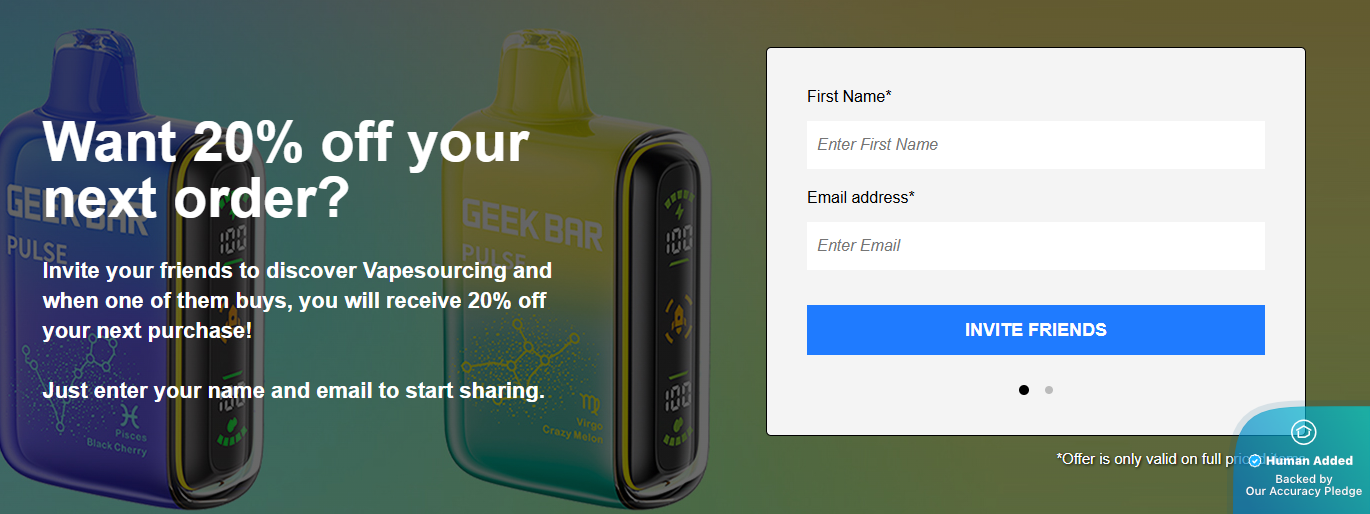Vapesourcing Coupons & Promo Codes for May '26: 20% off