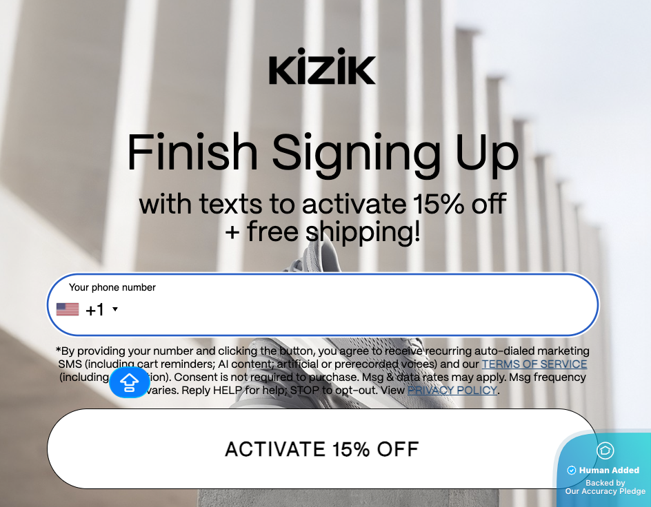 Screenshot for Kizik offer #12749495