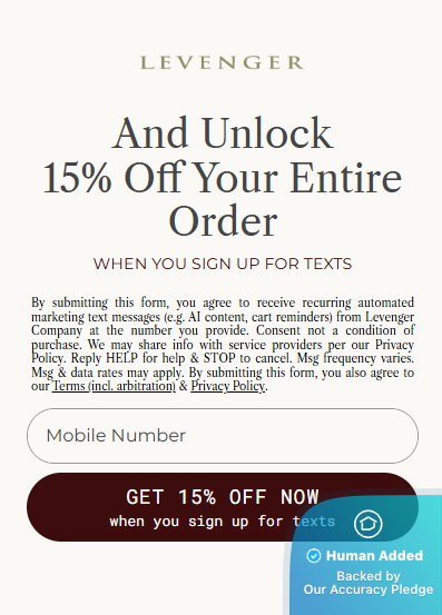 Screenshot for Levenger offer #12420502