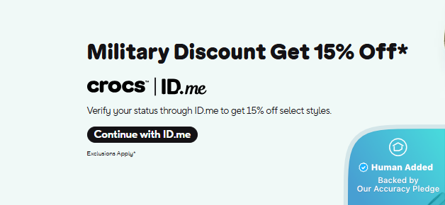 Screenshot for Crocs offer #12714677