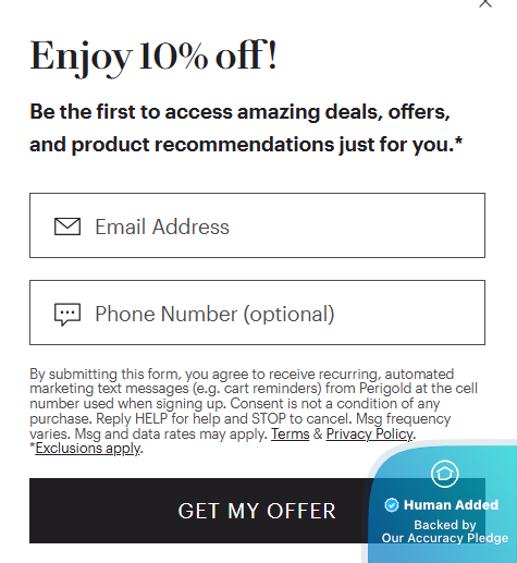 Screenshot for Perigold offer #12470466