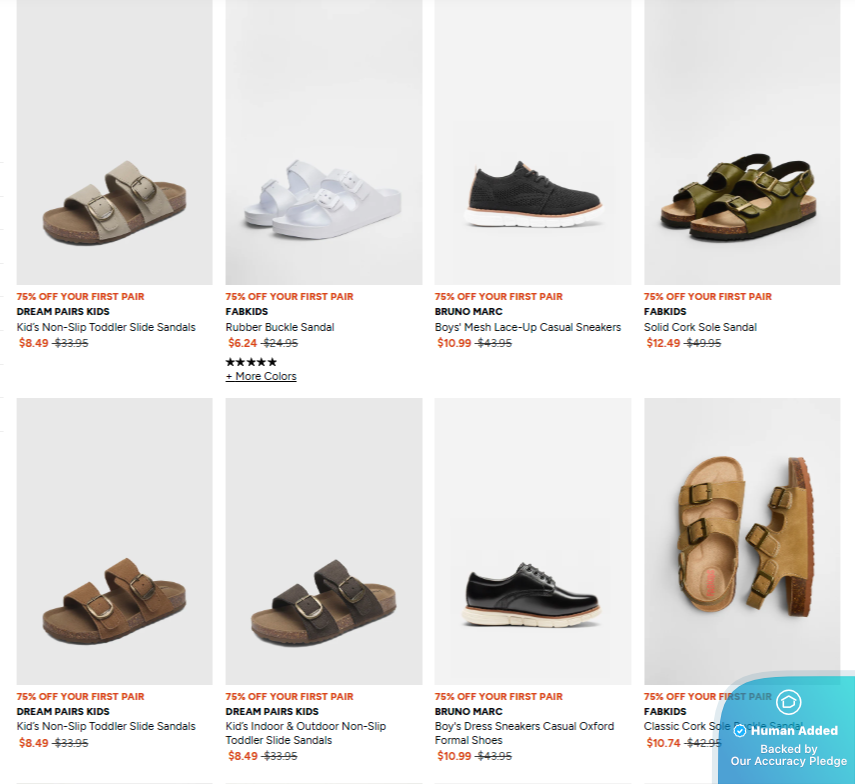 Screenshot for JustFab offer #12525778