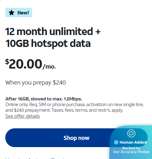 AT&T Wireless Coupons & Deals for August '26: Plans from $20