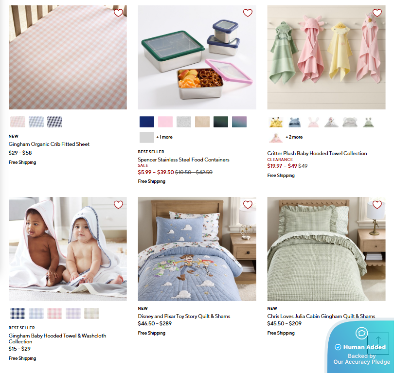 Screenshot for Pottery Barn Kids offer #12719019