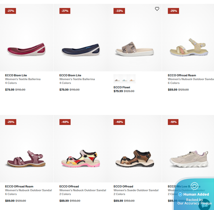Screenshot for ECCO offer #12570209