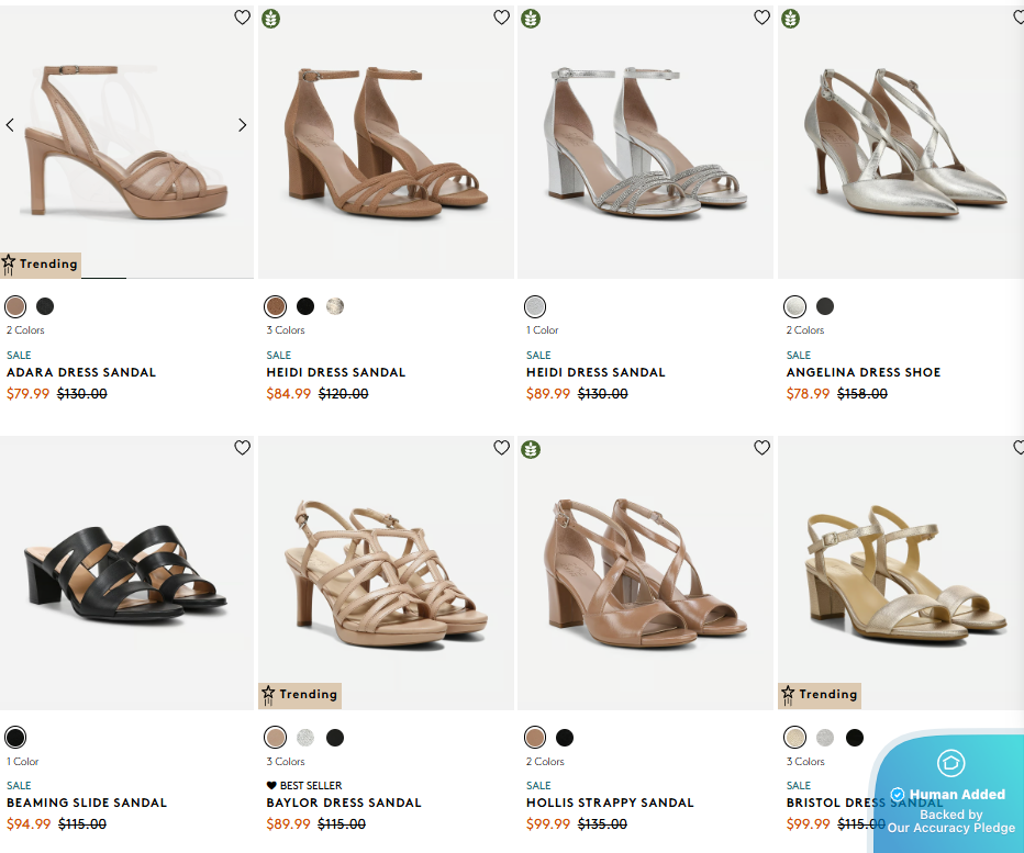 Screenshot for Naturalizer offer #12563548