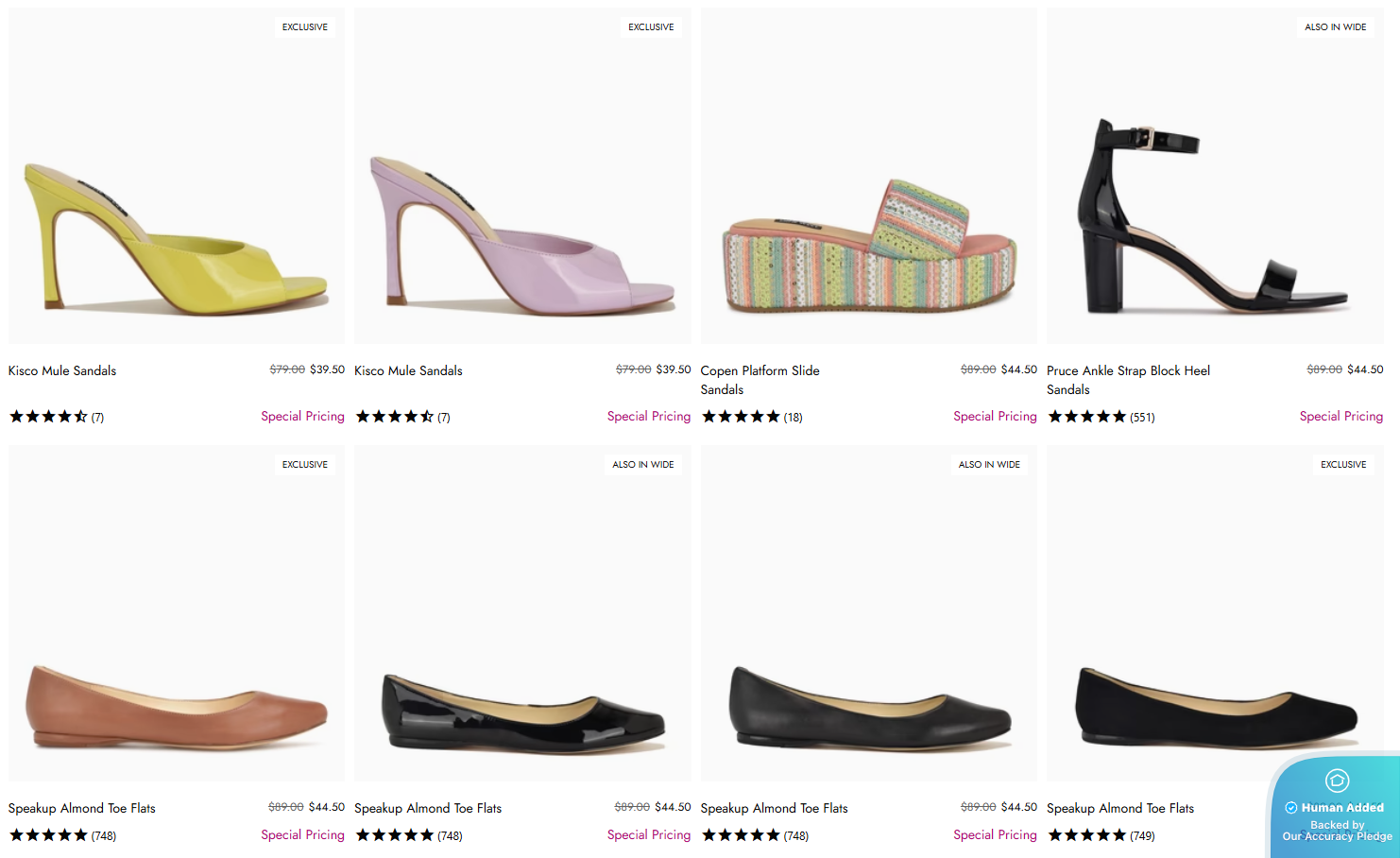 Screenshot for Nine West offer #12476471