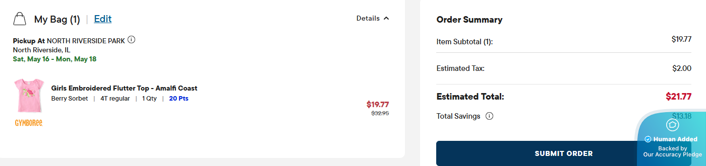 Screenshot for Children's Place offer #12349835