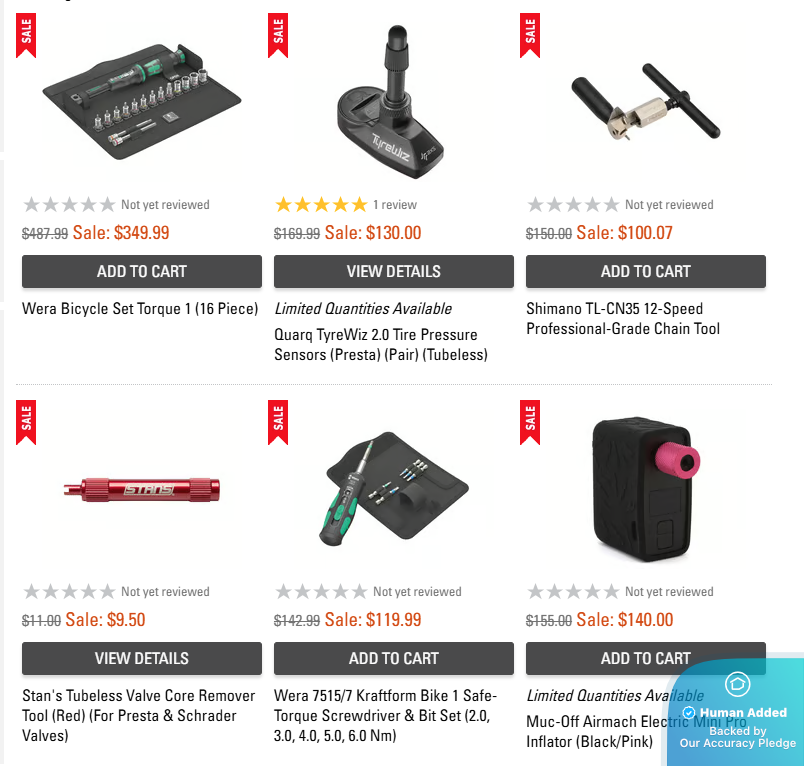 Screenshot for Performance Bicycle offer #12556758