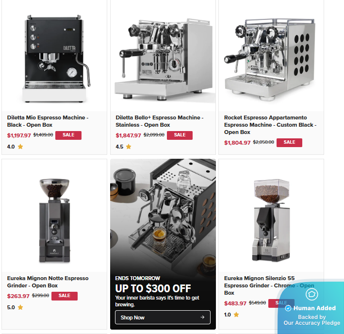 Screenshot for Seattle Coffee Gear offer #12471222