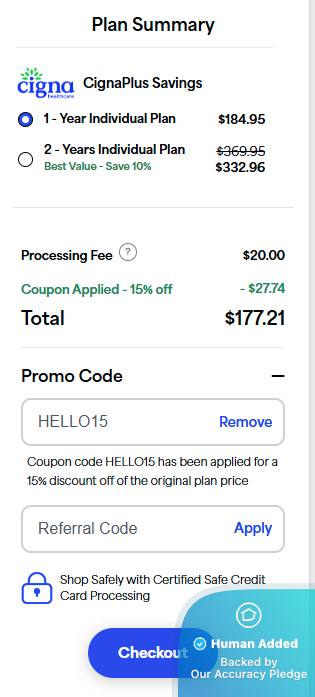 Screenshot for DentalPlans.com offer #12733064