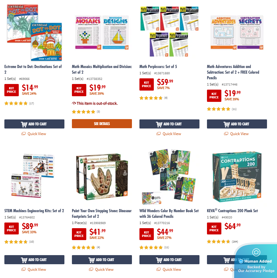 Screenshot for MindWare offer #12744427